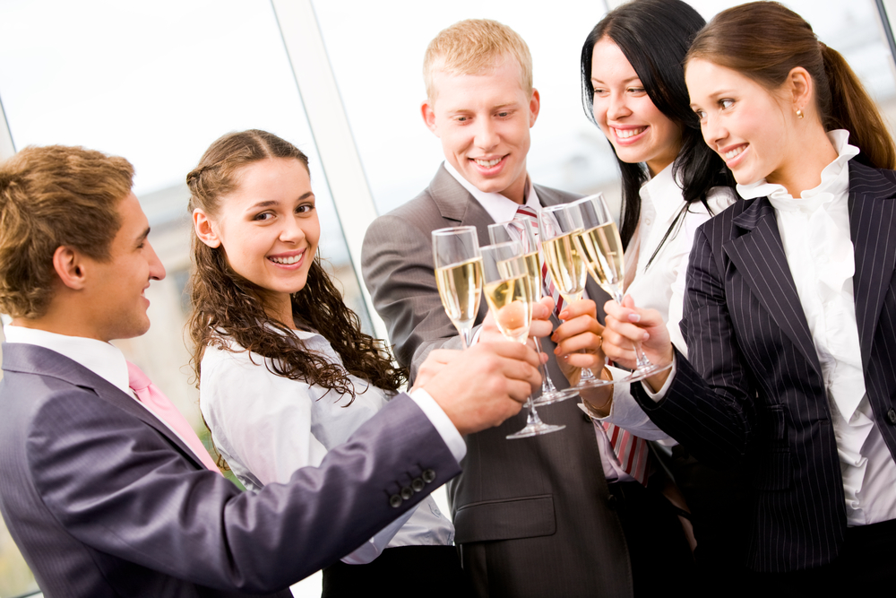 Toasting to success on one of our corporate cruises.